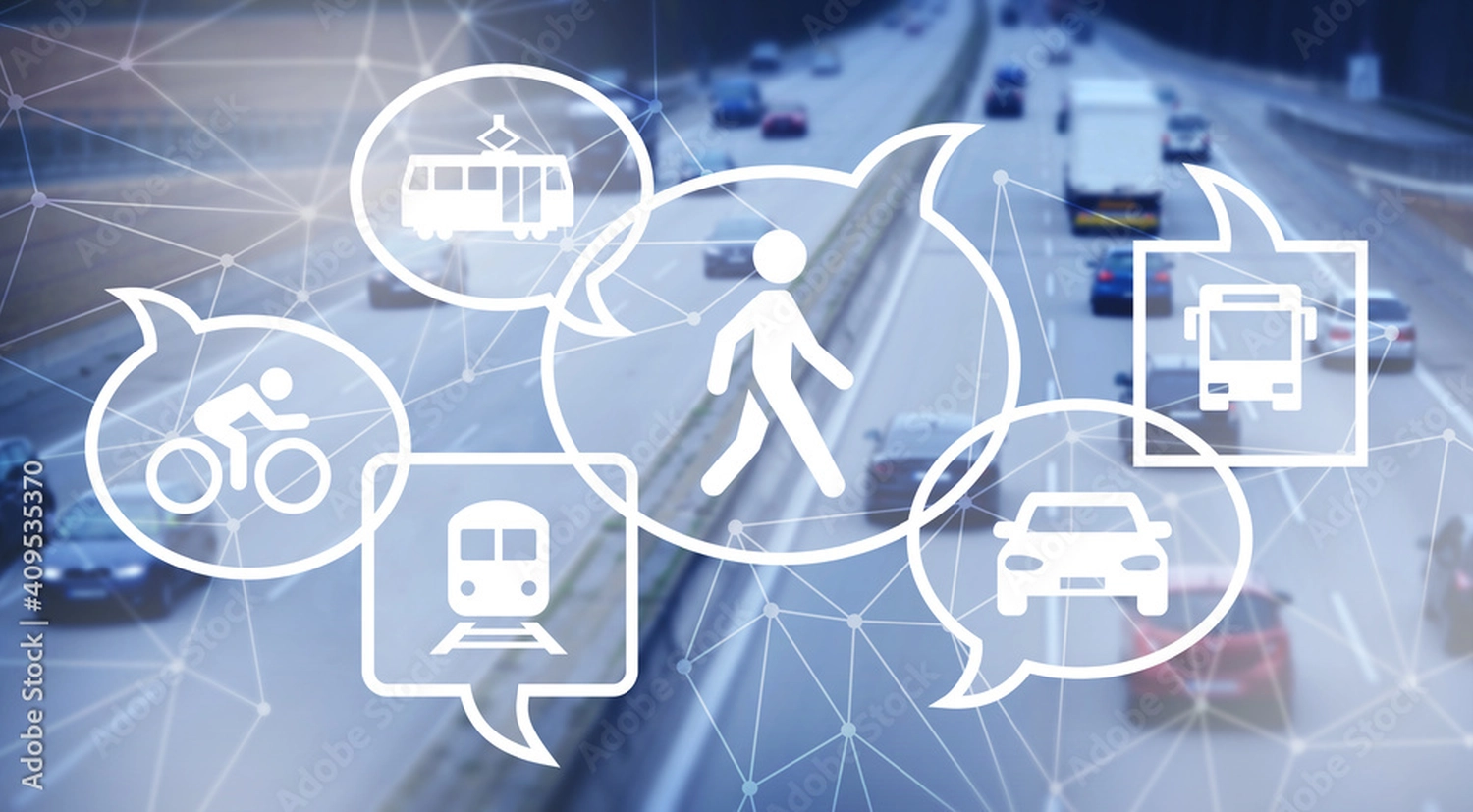 Logos Ingenieurplanungs GmbH – Dieses Bild repräsentiert Mobility as a Service (MaaS), ein Konzept zur Integration verschiedener Verkehrsdienstleistungen.